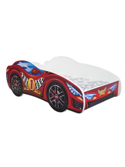 Racing Car Bed Toddler RED + mattress + pillow 2 sizes 140x70cm / 160x80cm