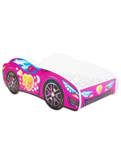 Racing Car Bed SWEET CAR + mattress + pillow 2 sizes 140x70cm / 160x80cm