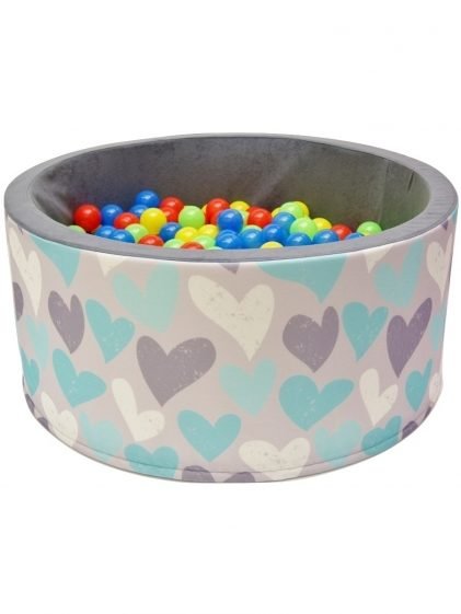 Children's Ball Pool FUN Grey-Hearts