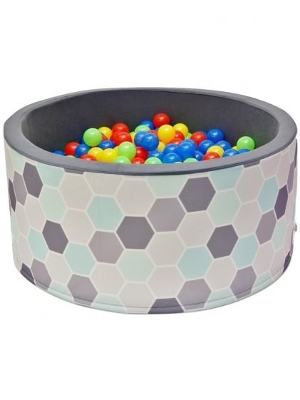 Children's Ball Pool FUN Grey-Hexagons