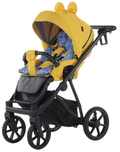 Natoni Baby Premium Joy Yellow Stroller - gel wheels